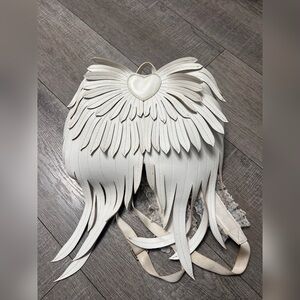 Dolls Kill ANGEL OF HEARTBREAK MINI BACKPACK WHITE SOLD OUT